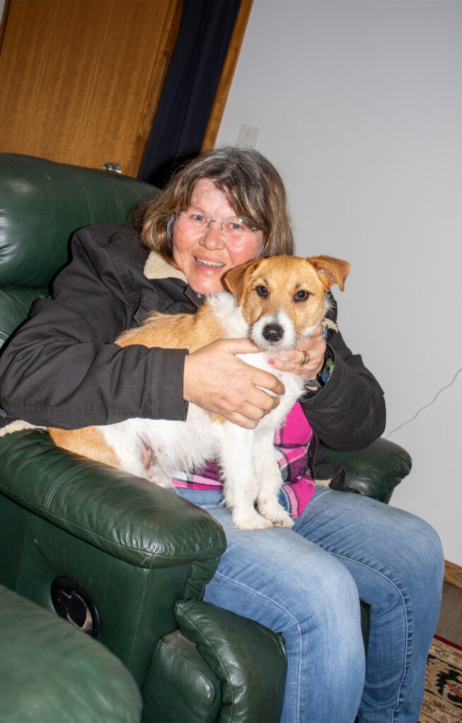 Georgina Richter of Murray Bridge with her special companion, Monty, her loyal Jack Russell. 
